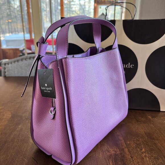 Kate Spade Knott Convertible Carryall Medium Crossbody Tote Purse NWT Wisteria - Picture 2 of 7